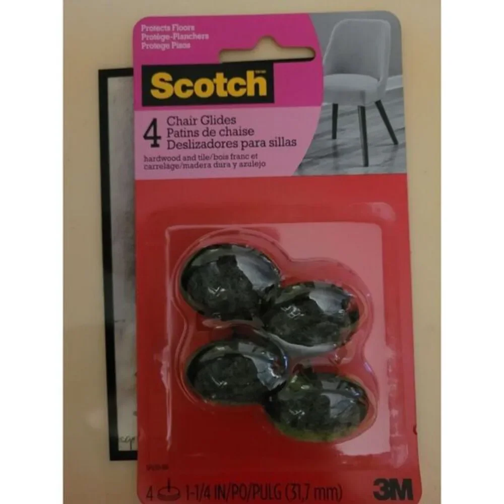 Scotch Nail-in‎ Felt Chair Glides for Hard Floors 4 per pack New